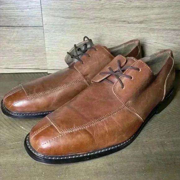 Mens Florsheim Brown Leather Shoes Pre Owned, Size 10.5, Brown Leather - Picture 1 of 11